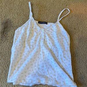 Tiffany Tank | white with green flowers